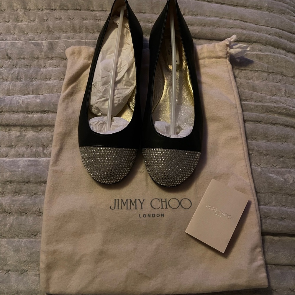 Preloved Jimmy Choo flat shoes size 39 excellent condition never worn.